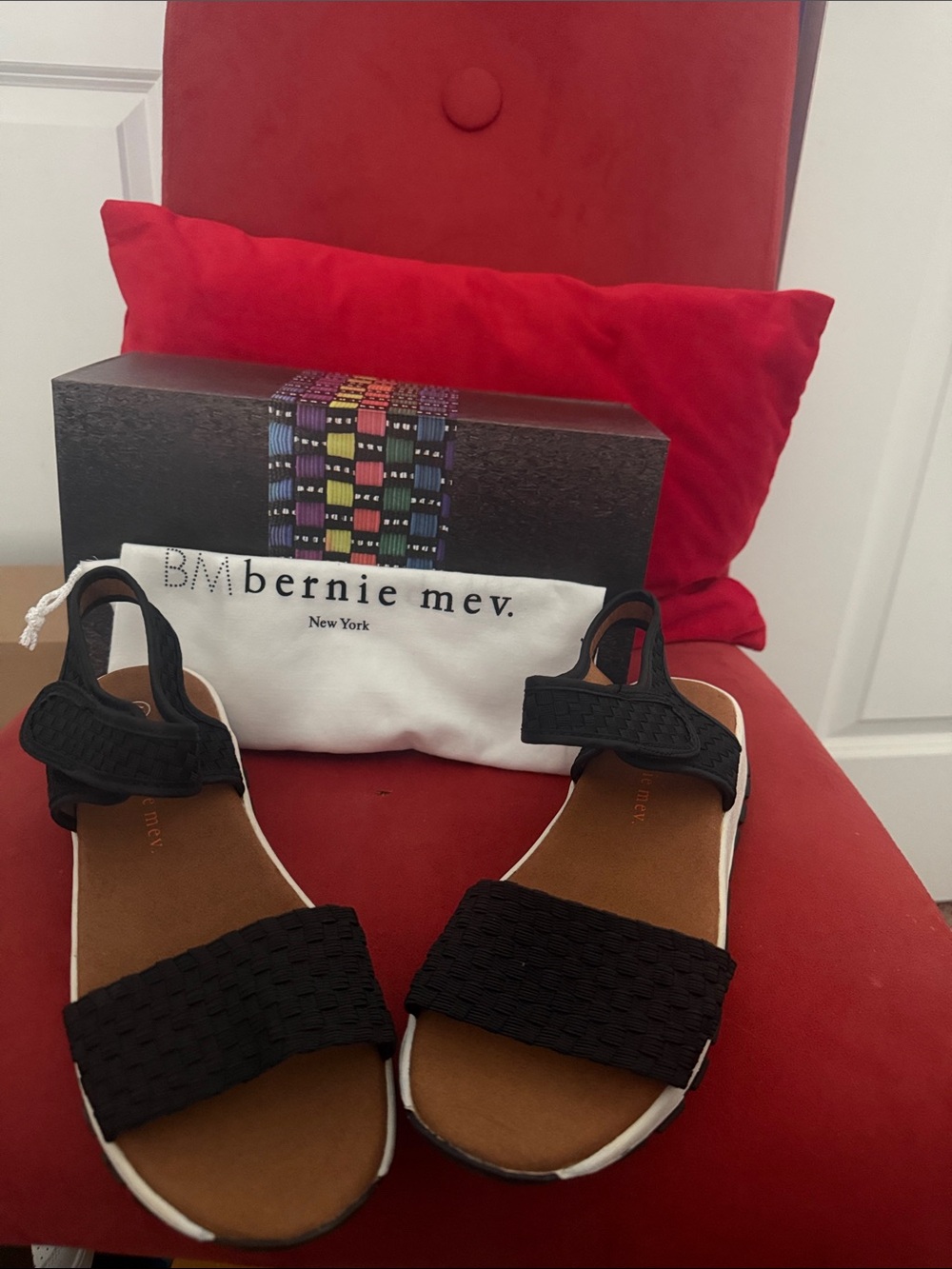 Bernie Mev Women’s Black Woven Sandals